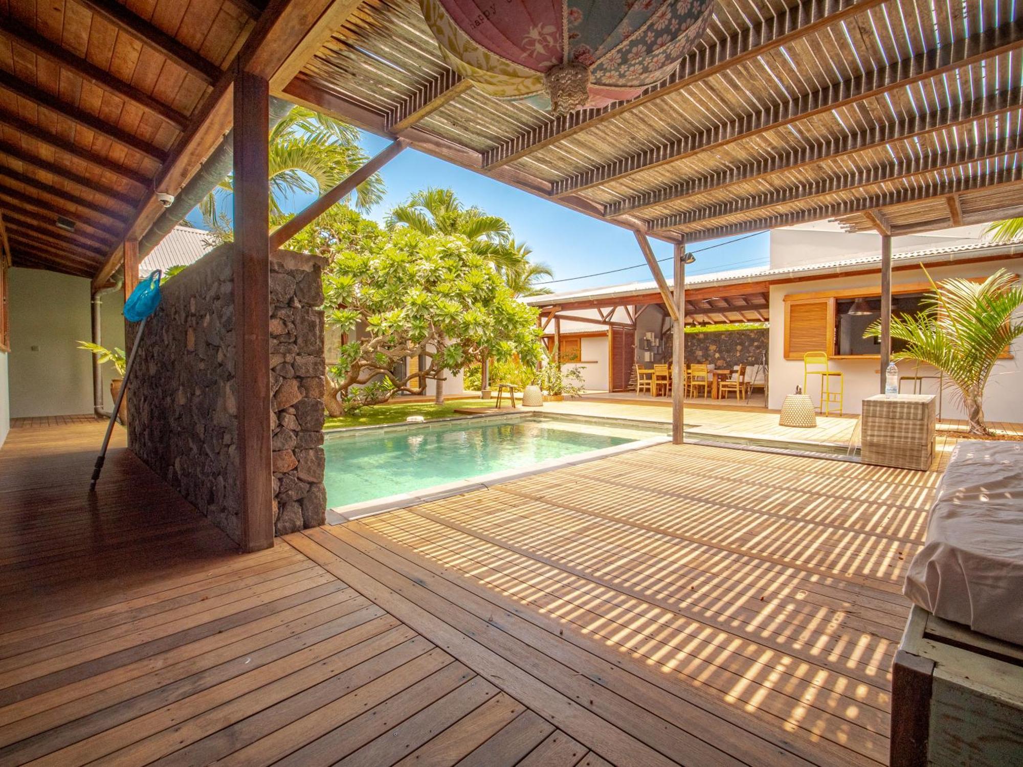 La Kaz Veloutier - Villa 4 Chambres Avec Piscine La Saline Les Bains Zewnętrze zdjęcie